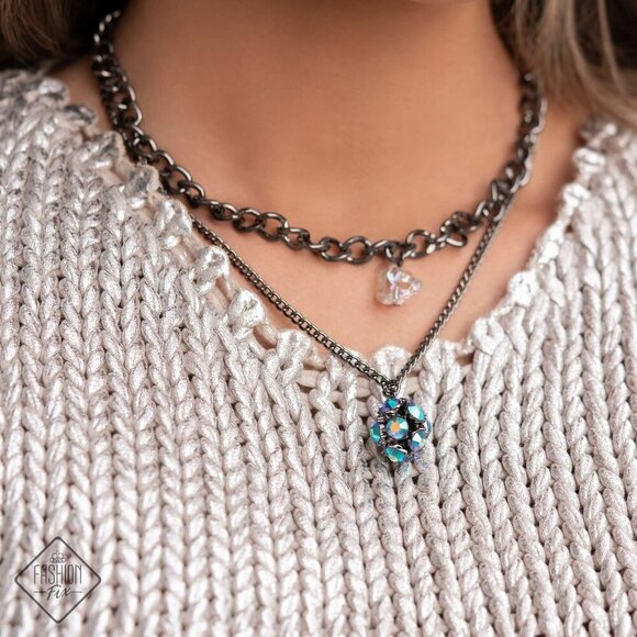 paparazzi Jewelry - Flair for the Fierce - Blue Necklace